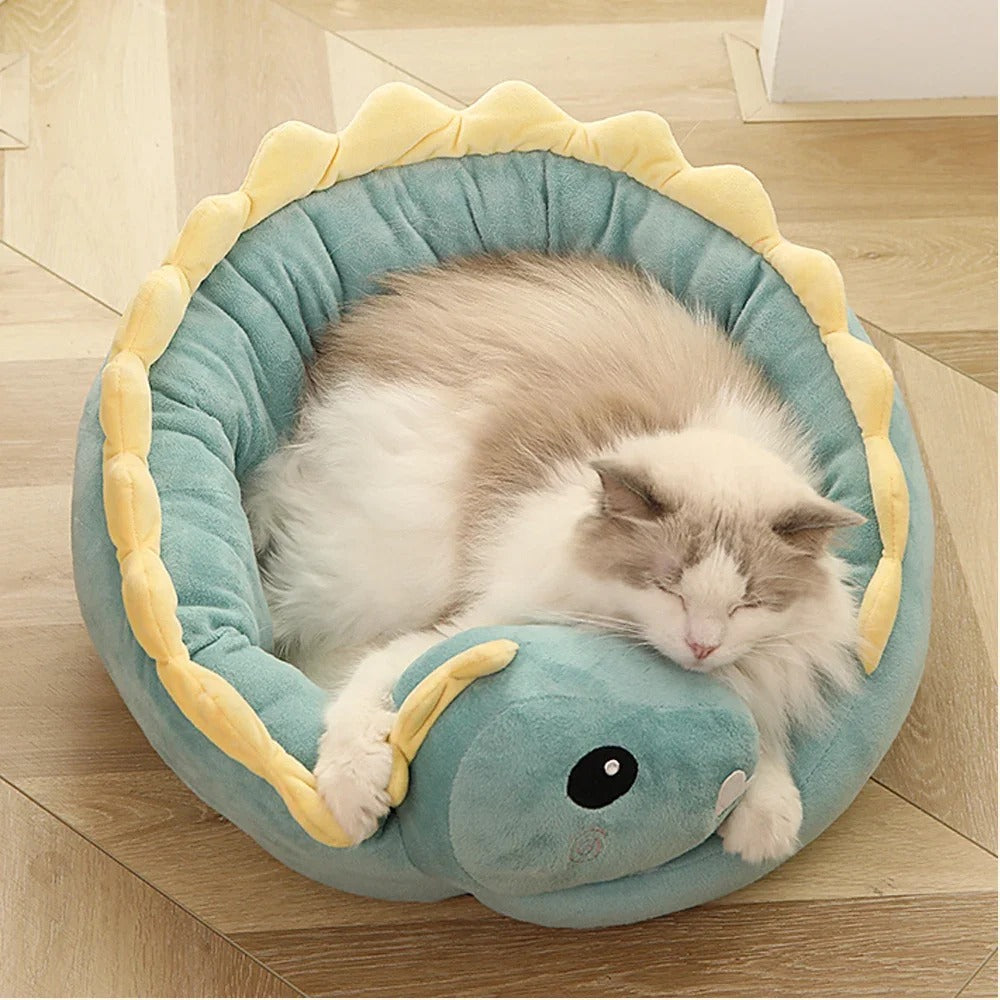 Dinosaur Plush Cat Bed