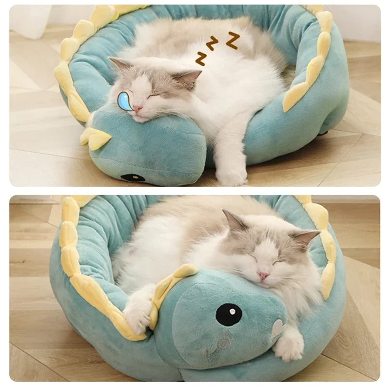 Dinosaur Plush Cat Bed