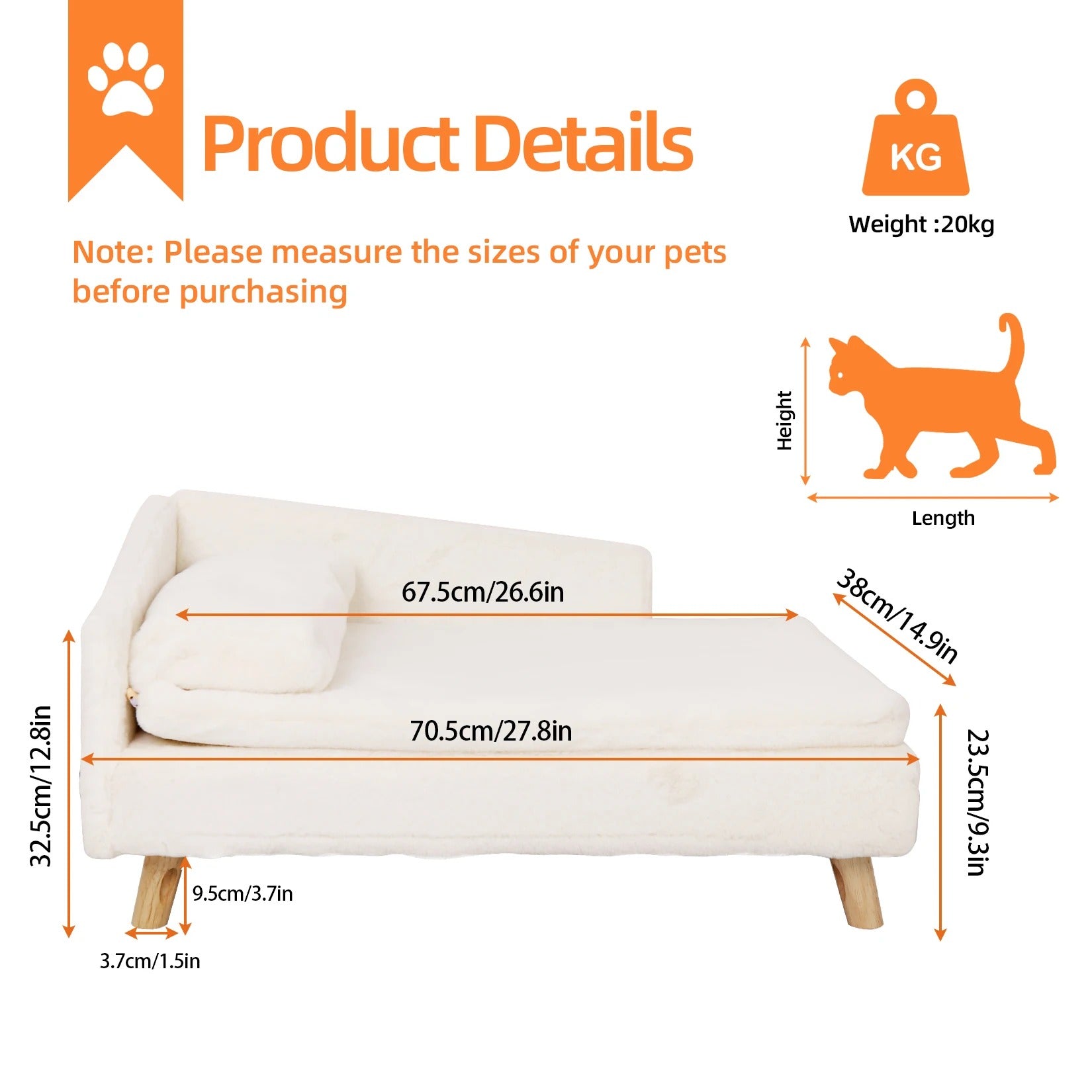 Lux L-Shape Pet Bed