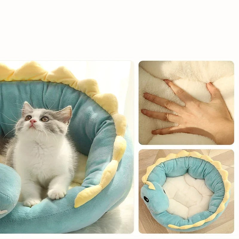 Dinosaur Plush Cat Bed