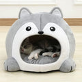 Cute Plush Cartoon Cat Bed