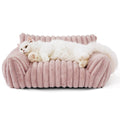 Corduroy Style Plush Cat Sofa